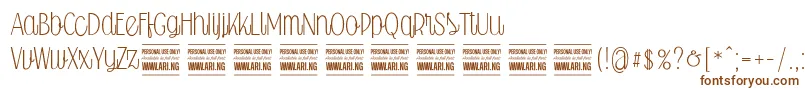 Falkinscriptuprightpersonal Font – Brown Fonts on White Background