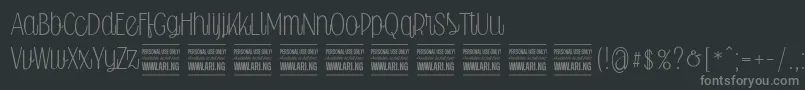 Falkinscriptuprightpersonal Font – Gray Fonts on Black Background