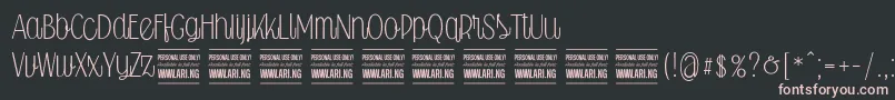 Falkinscriptuprightpersonal Font – Pink Fonts on Black Background