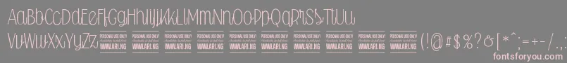 Falkinscriptuprightpersonal Font – Pink Fonts on Gray Background