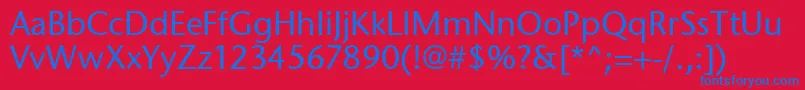 StoneSansItcTtMedium Font – Blue Fonts on Red Background