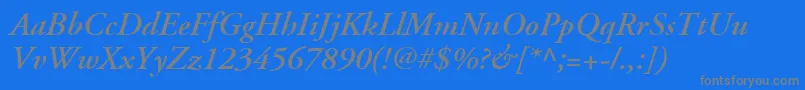 fuente AdobeGaramondLtSemiboldItalic – Fuentes Grises Sobre Fondo Azul