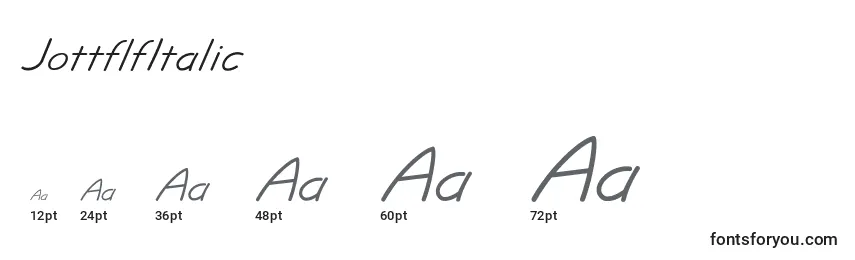 JottflfItalic Font Sizes