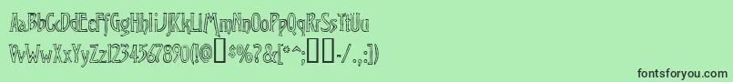 フォントVirop – 緑の背景に黒い文字