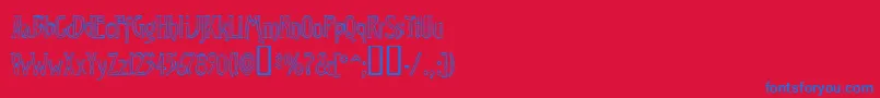 Virop Font – Blue Fonts on Red Background