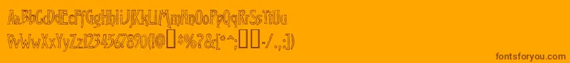 Virop Font – Brown Fonts on Orange Background