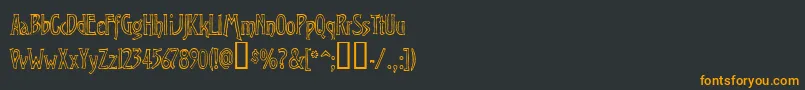 フォントVirop – 黒い背景にオレンジの文字