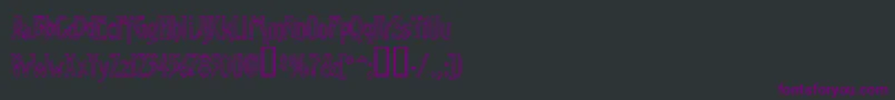 Fonte Virop – fontes roxas em um fundo preto