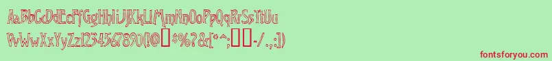 Virop Font – Red Fonts on Green Background