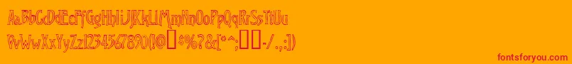 Virop Font – Red Fonts on Orange Background