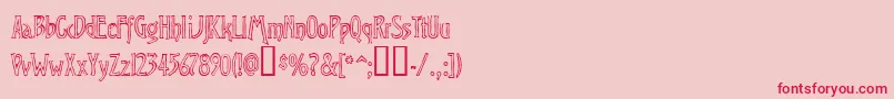 Virop Font – Red Fonts on Pink Background