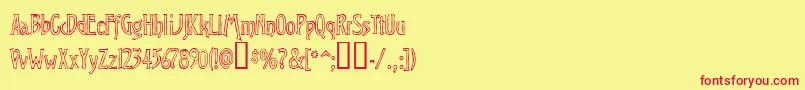 Virop Font – Red Fonts on Yellow Background