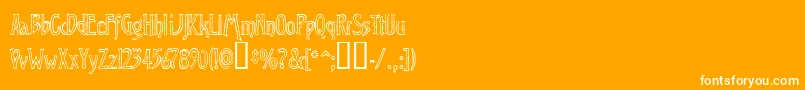 フォントVirop – オレンジの背景に白い文字