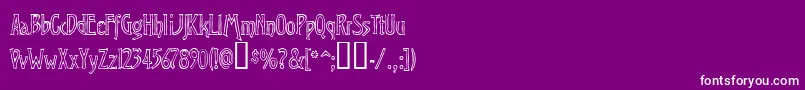 フォントVirop – 紫の背景に白い文字