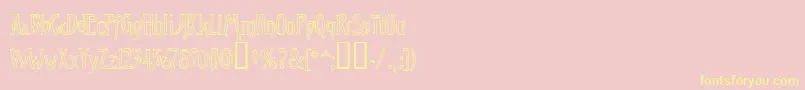 Virop Font – Yellow Fonts on Pink Background