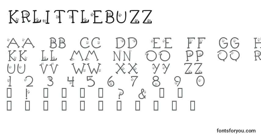 Шрифт KrLittleBuzz – алфавит, цифры, специальные символы