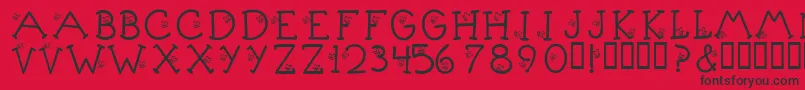 KrLittleBuzz Font – Black Fonts on Red Background