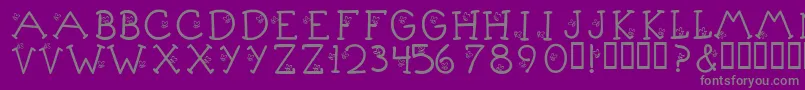 KrLittleBuzz Font – Gray Fonts on Purple Background