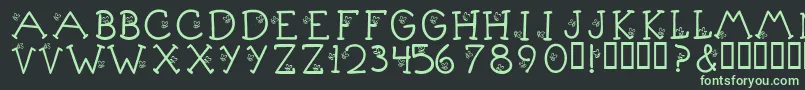 KrLittleBuzz Font – Green Fonts on Black Background