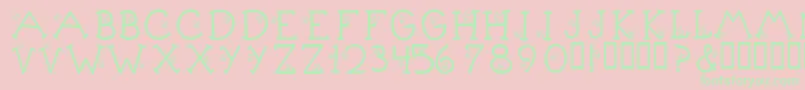 KrLittleBuzz Font – Green Fonts on Pink Background