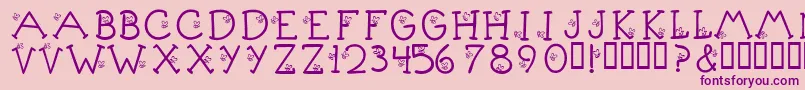 Lisätietoja KrLittleBuzz-fontista KrLittleBuzz-fontti – violetit fontit vaaleanpunaisella taustalla