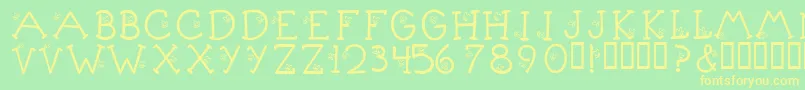 More about KrLittleBuzz Font KrLittleBuzz Font – Yellow Fonts on Green Background