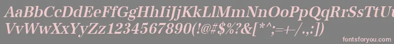 UrwantiquatmedextnarOblique Font – Pink Fonts on Gray Background