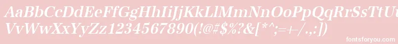 UrwantiquatmedextnarOblique Font – White Fonts on Pink Background