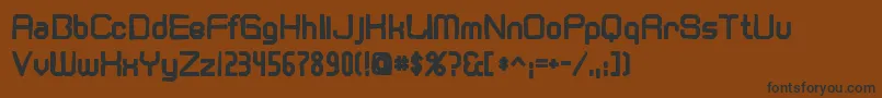 Cranberryginink-Schriftart – Schwarze Schriften auf braunem Hintergrund