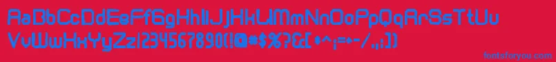 Шрифт Cranberryginink – синие шрифты на красном фоне