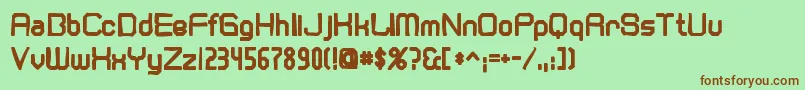 Cranberryginink Font – Brown Fonts on Green Background