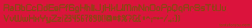 Cranberryginink Font – Brown Fonts on Red Background