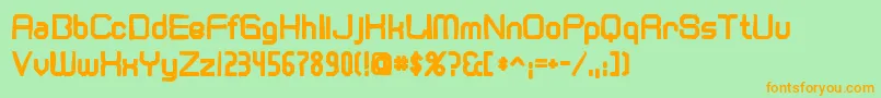 Cranberryginink Font – Orange Fonts on Green Background