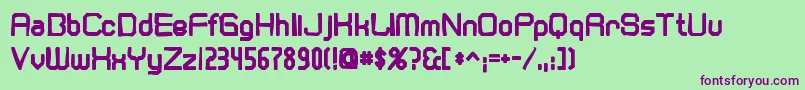 Cranberryginink-Schriftart – Violette Schriften auf grünem Hintergrund