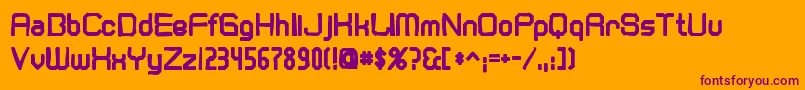 Шрифт Cranberryginink – фиолетовые шрифты на оранжевом фоне