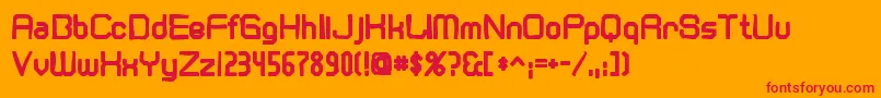 Cranberryginink Font – Red Fonts on Orange Background