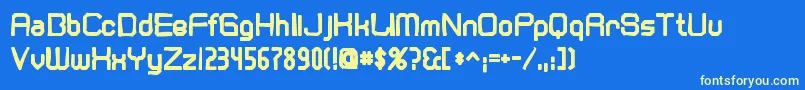 Cranberryginink Font – Yellow Fonts on Blue Background