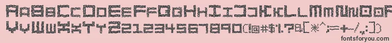 BathTilesCrumble Font – Black Fonts on Pink Background
