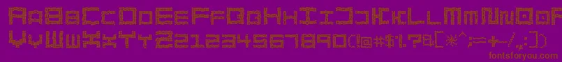 BathTilesCrumble Font – Brown Fonts on Purple Background