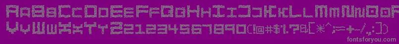 BathTilesCrumble Font – Gray Fonts on Purple Background