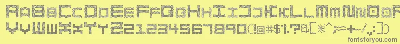BathTilesCrumble Font – Gray Fonts on Yellow Background