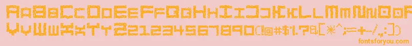 BathTilesCrumble Font – Orange Fonts on Pink Background