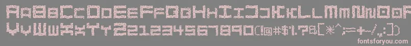BathTilesCrumble Font – Pink Fonts on Gray Background