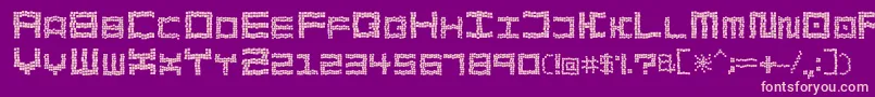 BathTilesCrumble Font – Pink Fonts on Purple Background