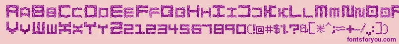 BathTilesCrumble Font – Purple Fonts on Pink Background