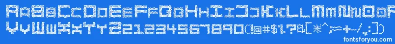 BathTilesCrumble Font – White Fonts on Blue Background