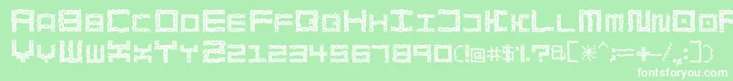 BathTilesCrumble Font – White Fonts on Green Background
