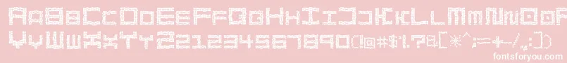 BathTilesCrumble Font – White Fonts on Pink Background