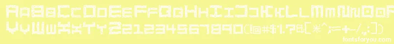 BathTilesCrumble Font – White Fonts on Yellow Background