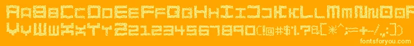 BathTilesCrumble Font – Yellow Fonts on Orange Background